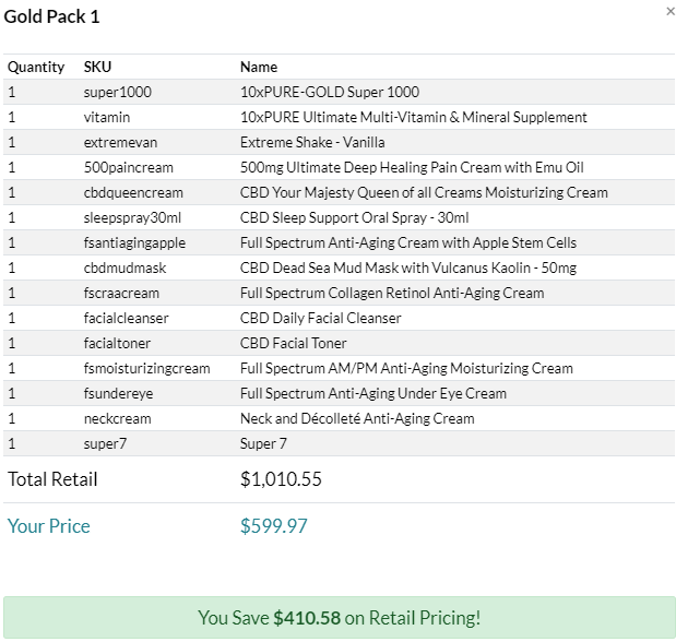 gold business builder cbd pack 1